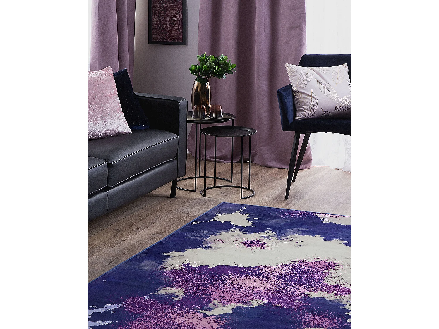 Teppich bunt rechteckig Kurzflor modernes Muster 160 x 230 cm Kadirli