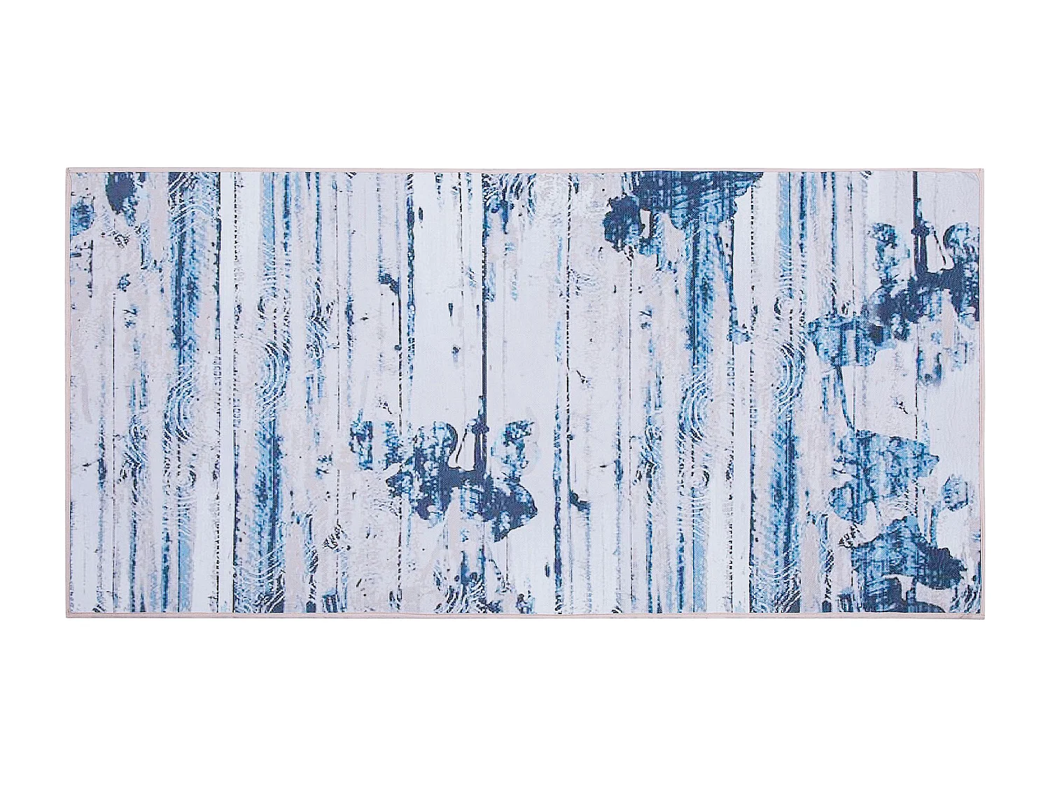 Tappeto a pelo corto blu-beige 80 x 150 cm BURDUR