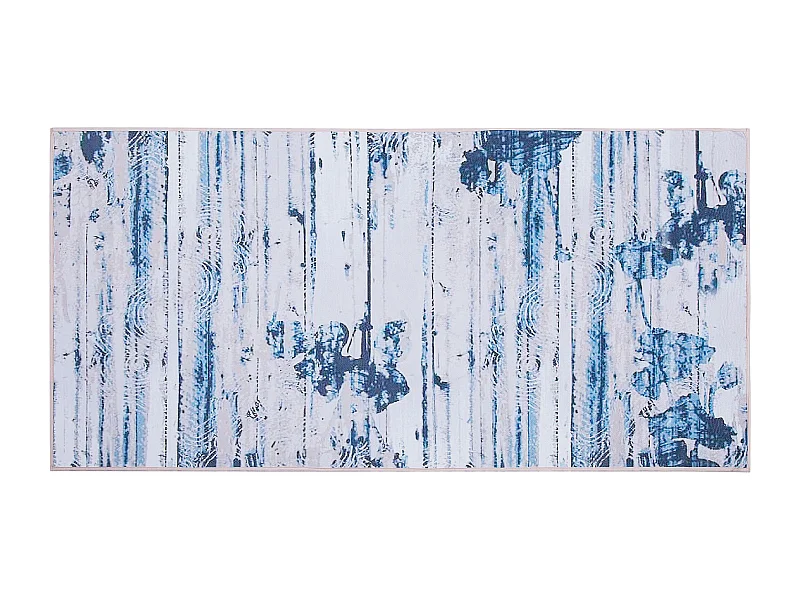 Vloerkleed polyester blauw 80 x 150 cm BURDUR