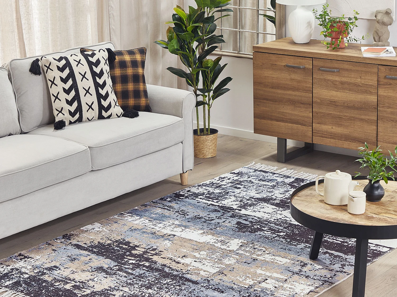 Rug KONAKLI Beige 140 x 200 cm