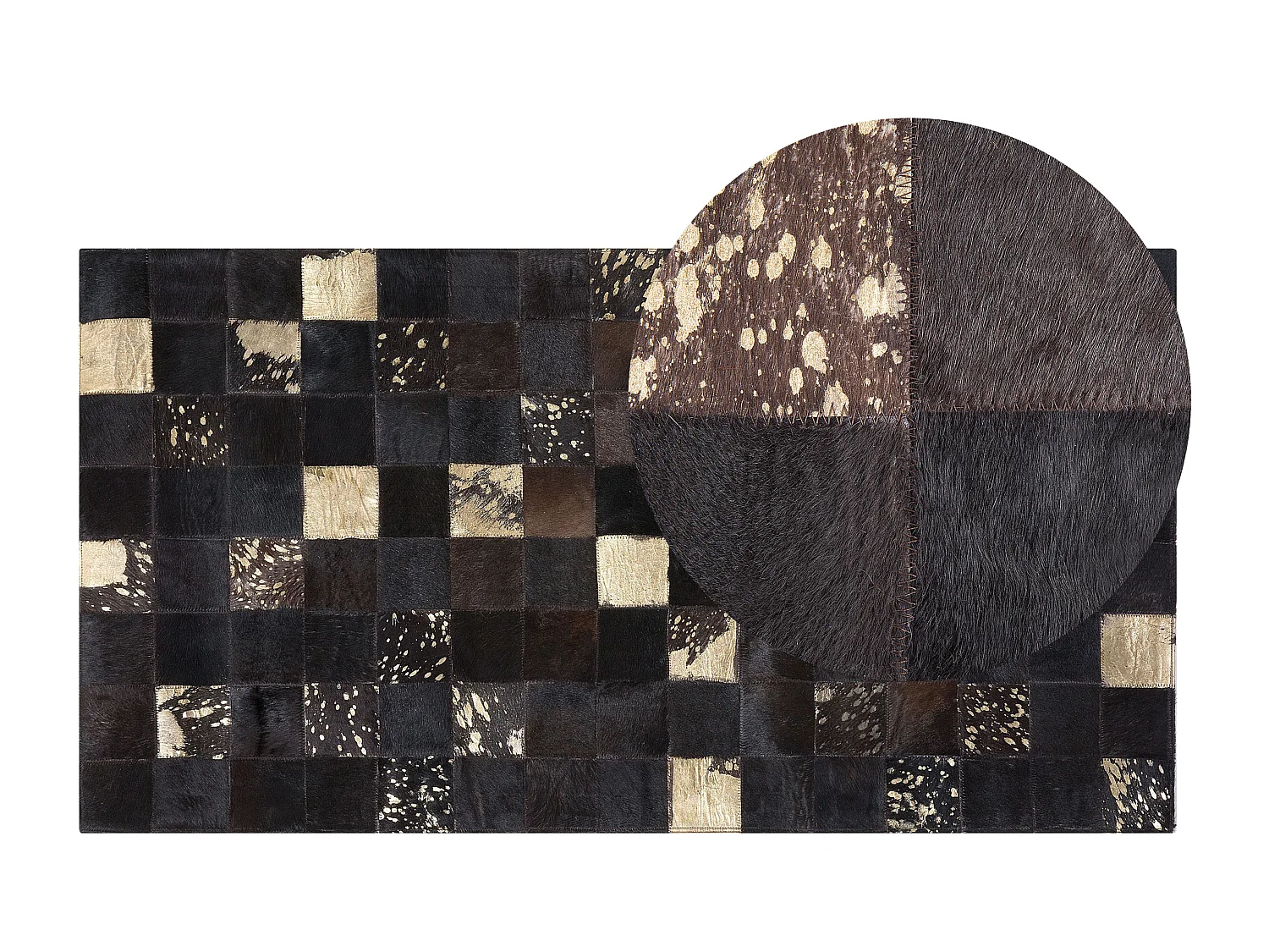 Vloerkleed BANDIRMA 80 x 150 cm Leer Bruin