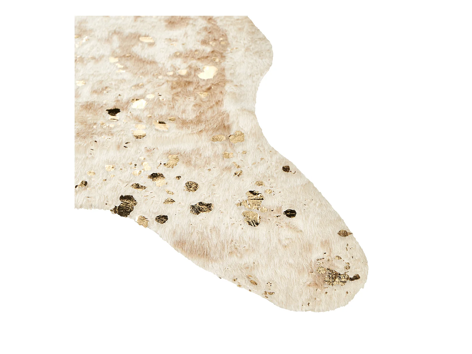 Dywan ekoskóra w łaty 150 x 200 cm beżowy ze złotym BOGONG