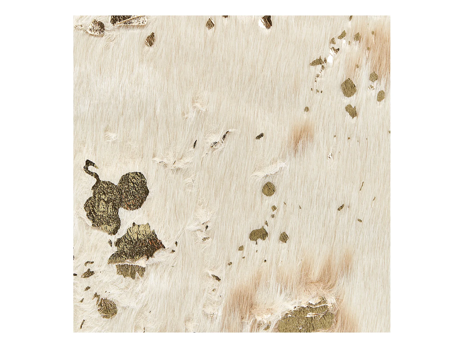 Dywan ekoskóra w łaty 150 x 200 cm beżowy ze złotym BOGONG