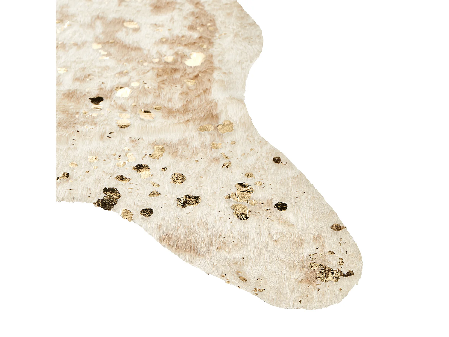 Tapis imitation peau de vache avec taches 150 x 200 cm beige et doré BOGONG