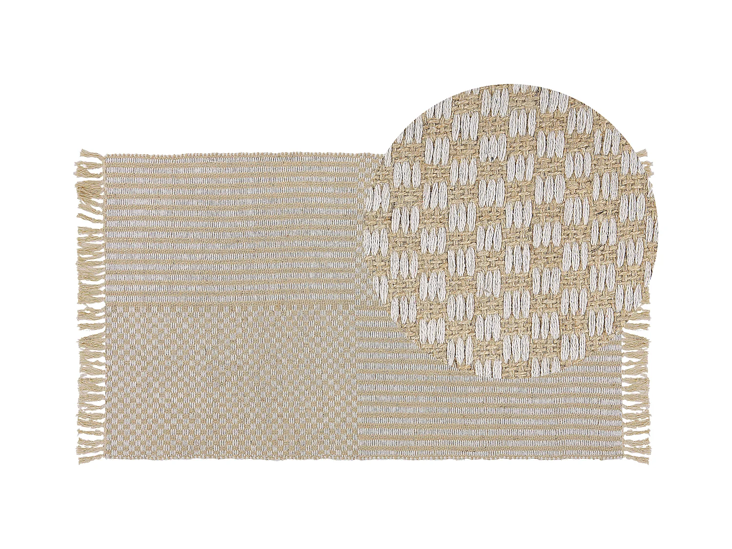 Vloerkleed ADABAG 80 x 150 cm Jute Beige