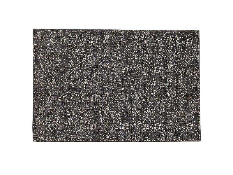 Moderner Teppich Dunkelgrau abstraktes Muster Gold Kurzflor 140x200cm Esel