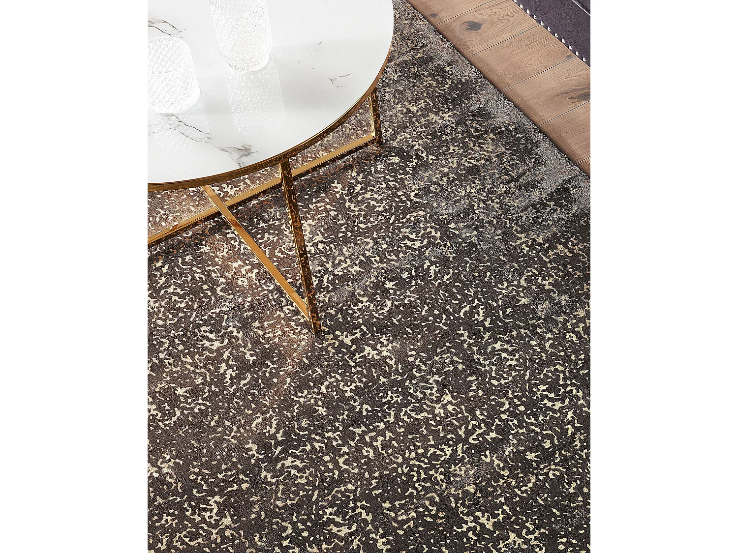 Tapis ESEL Doré 140 x 200 cm Soie artificielle