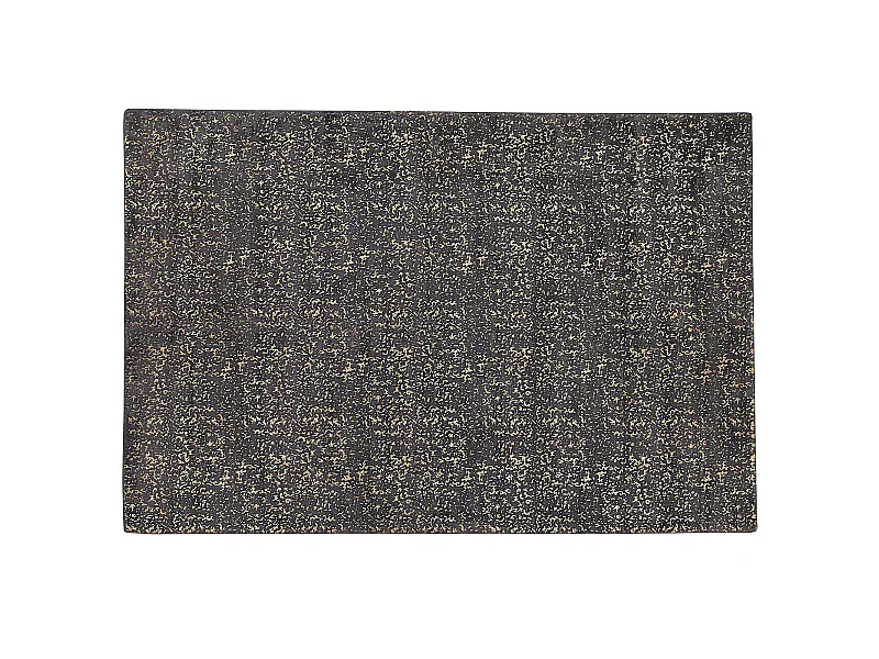 Moderner Teppich Dunkelgrau abstraktes Muster Gold Kurzflor 140x200cm Esel