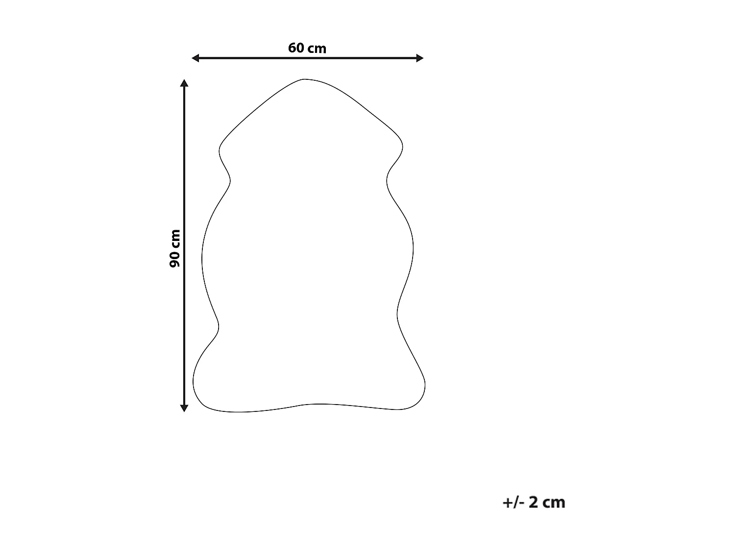 Tapis en fausse fourrure MUNGO Gris 63 x 95 cm