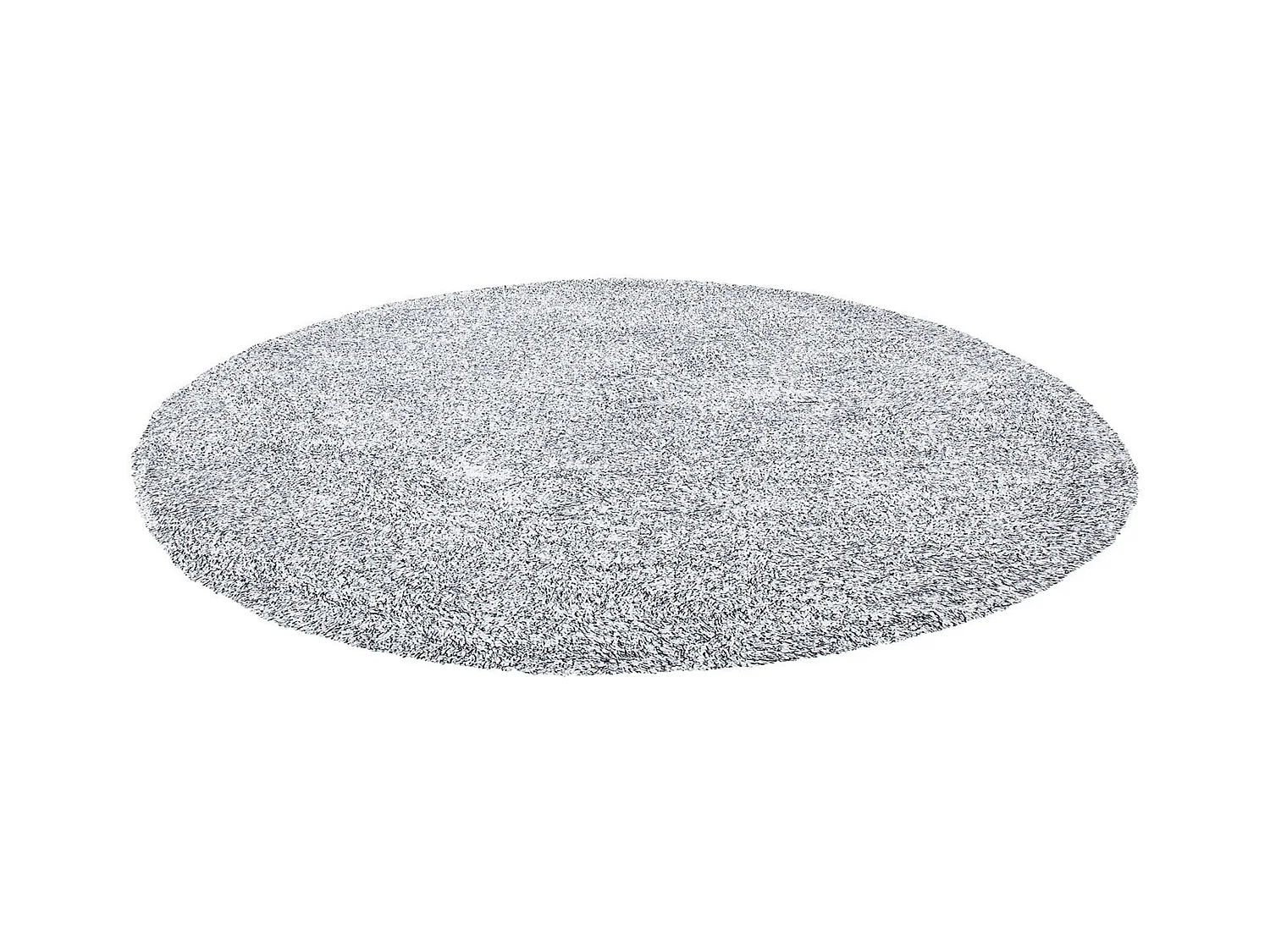 Dywan shaggy okrągły ⌀ 140 cm szary melanż DEMRE