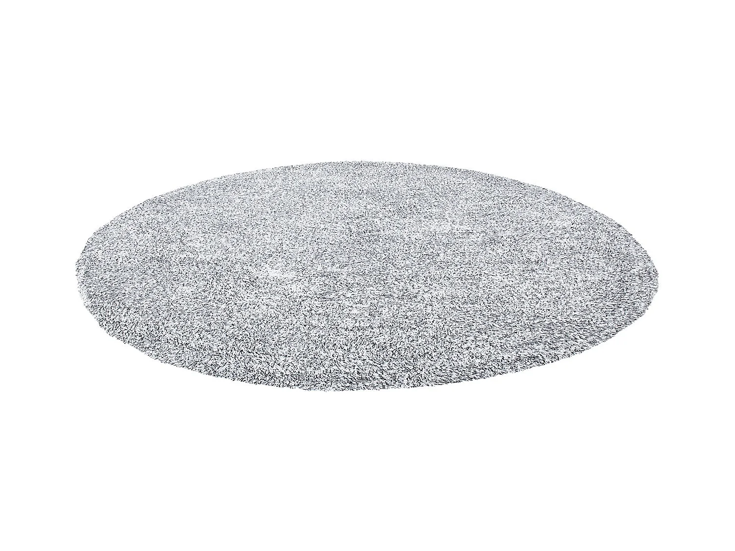 Dywan shaggy okrągły ⌀ 140 cm szary melanż DEMRE