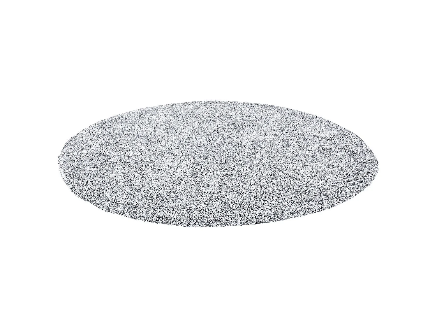 Tapis rond en tissu poivre et sel DEMRE