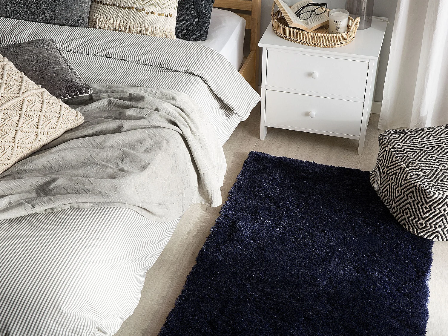 Tapis 80 x 150 cm bleu EVREN
