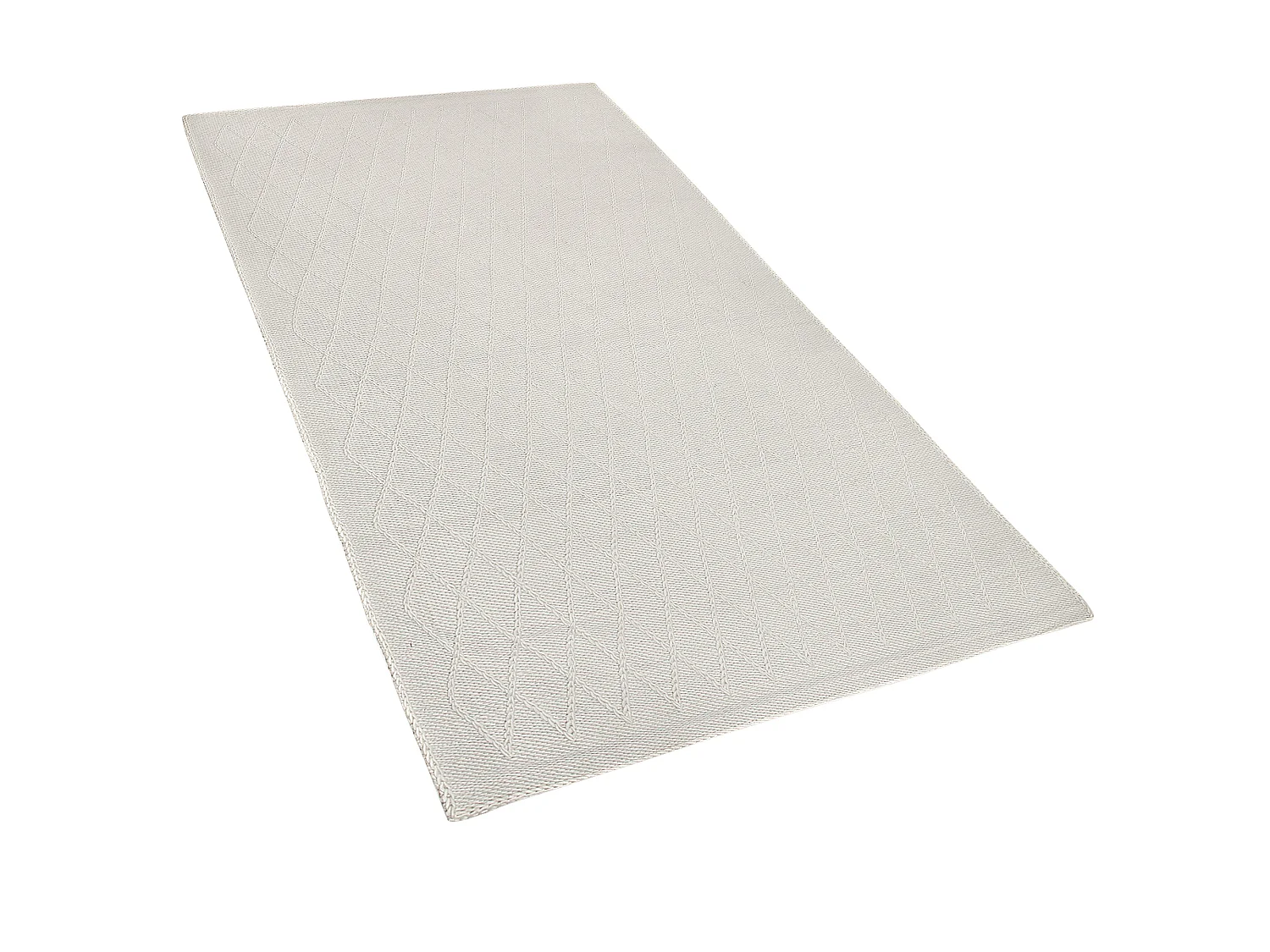 Teppich Wolle cremeweiss 80 x 150 cm Kurzflor ERZIN