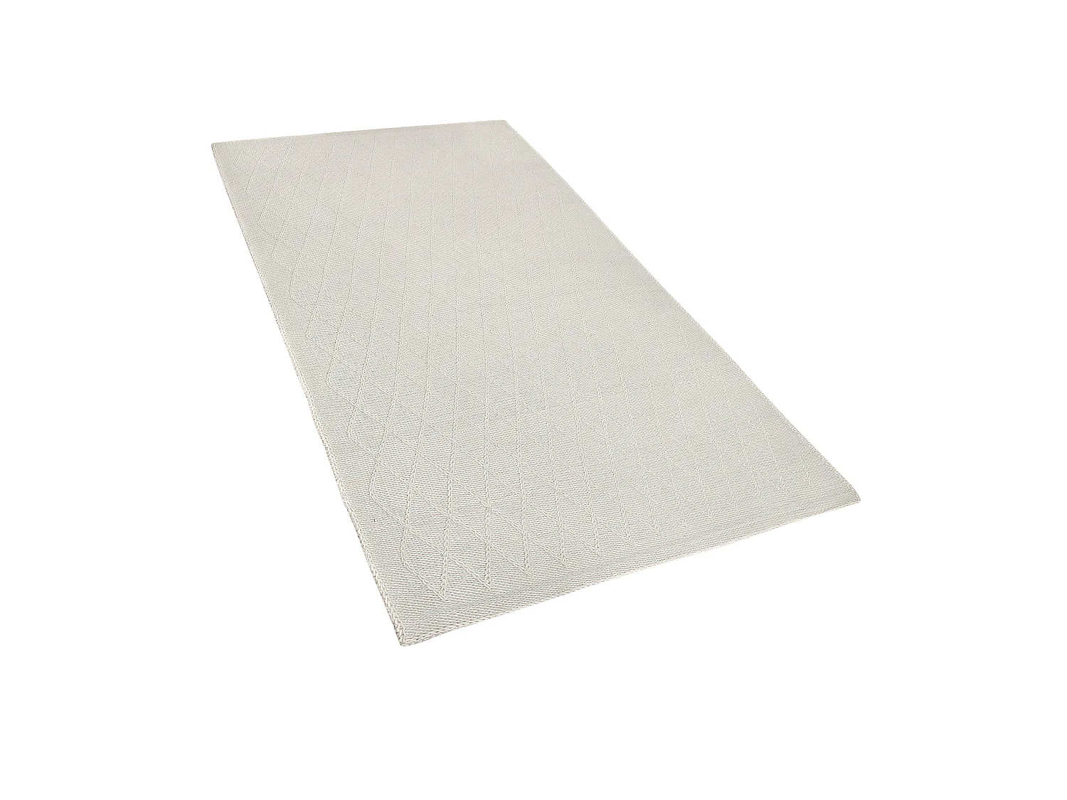Tapis rectangulaire blanc cassé 80 x 150 cm ERZIN