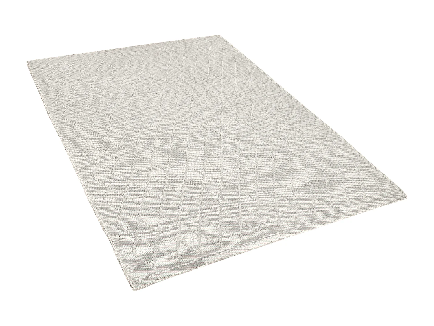 Tapis rectangulaire blanc cassé 80 x 150 cm ERZIN