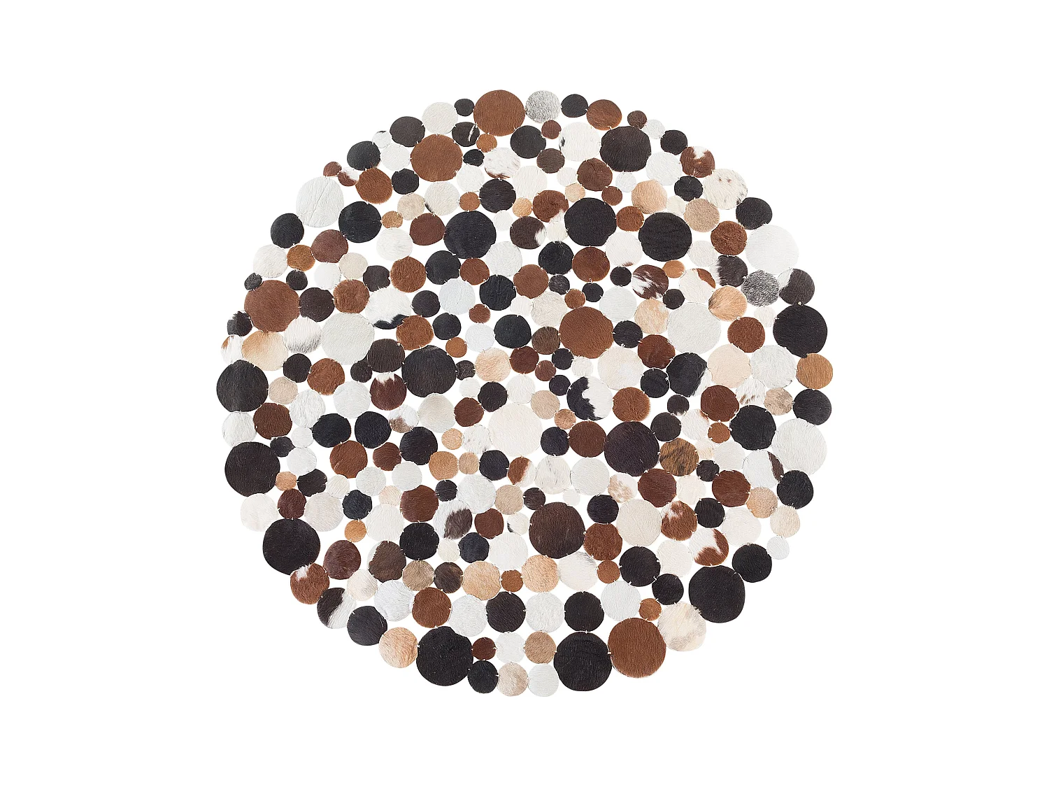 Tapis SORGUN Marron doré ø 140 cm Cuir