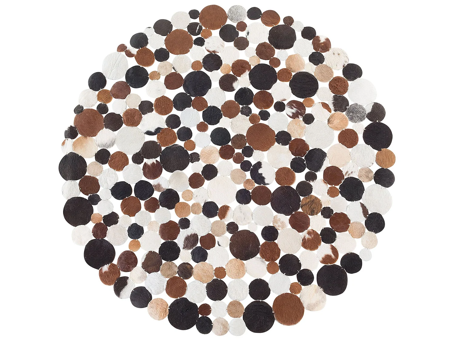 Rug SORGUN Golden Brown ø 140 cm Leather