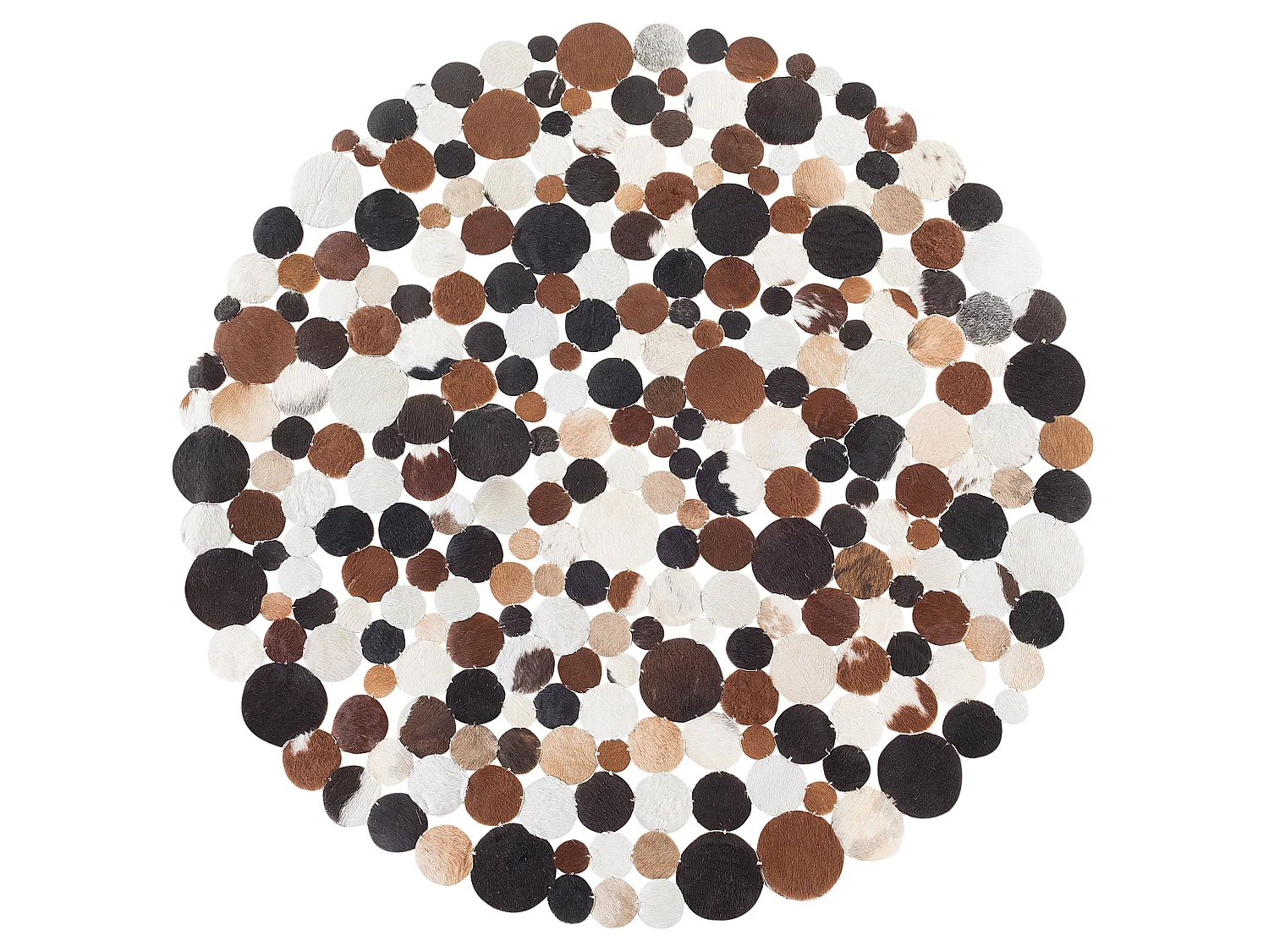 Rug SORGUN Golden Brown ø 140 cm Leather