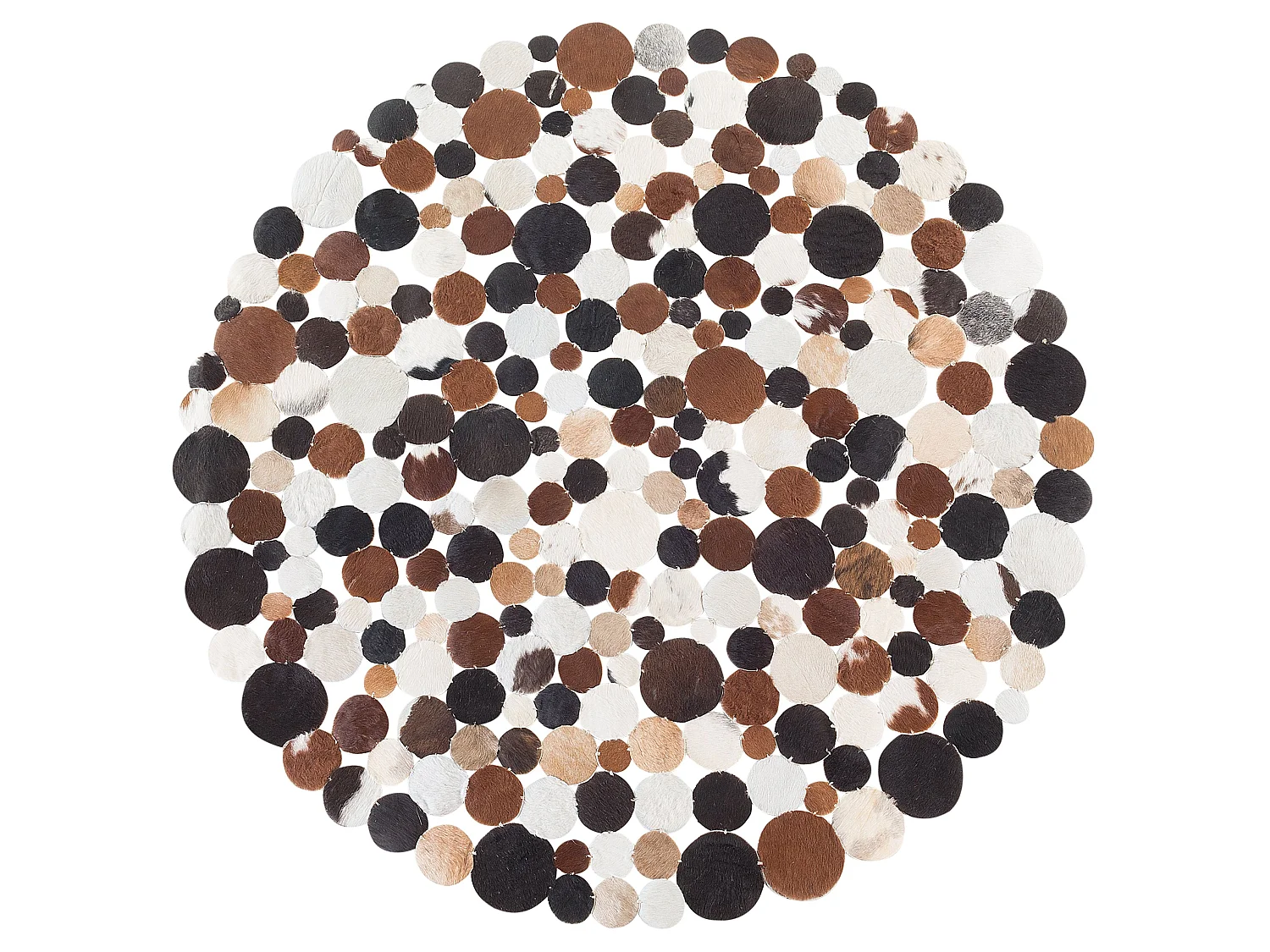 Rug SORGUN Golden Brown ø 140 cm Leather
