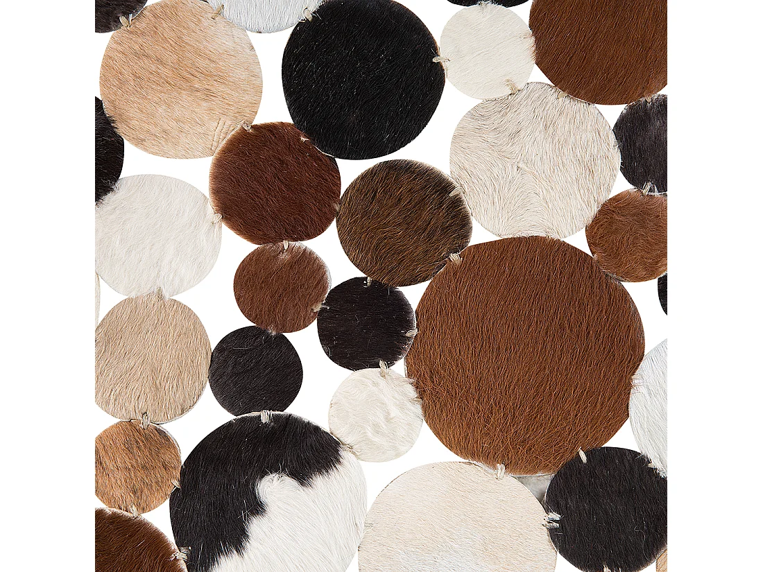 Rug SORGUN Golden Brown ø 140 cm Leather