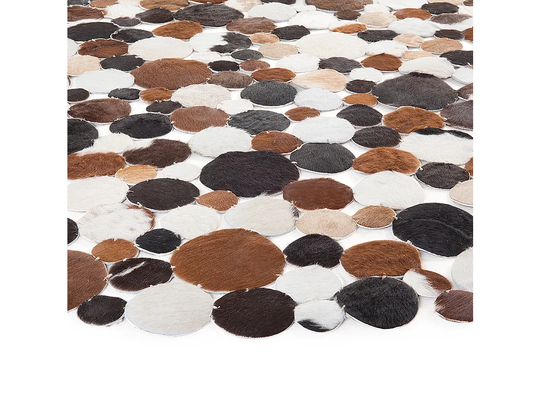 Rug SORGUN Golden Brown ø 140 cm Leather