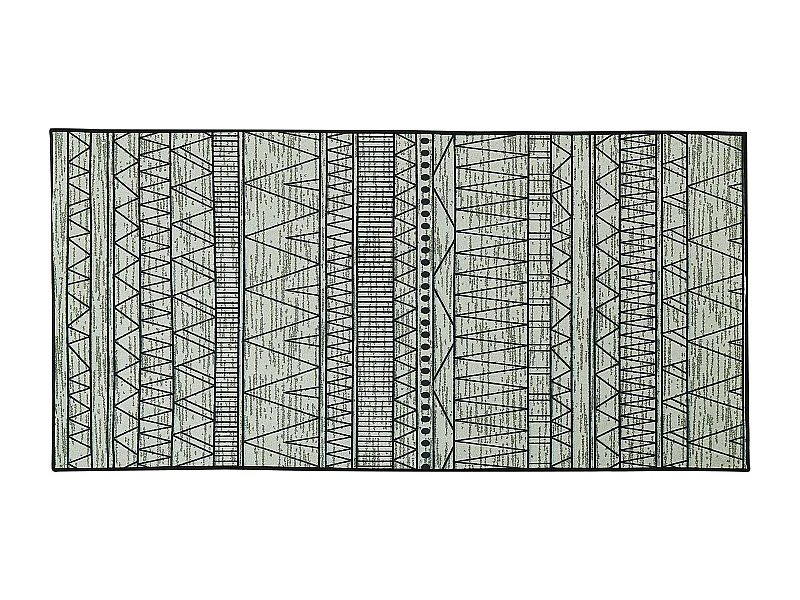 Vloerkleed polyester zwart/grijs 80 x 150 cm KEBAN