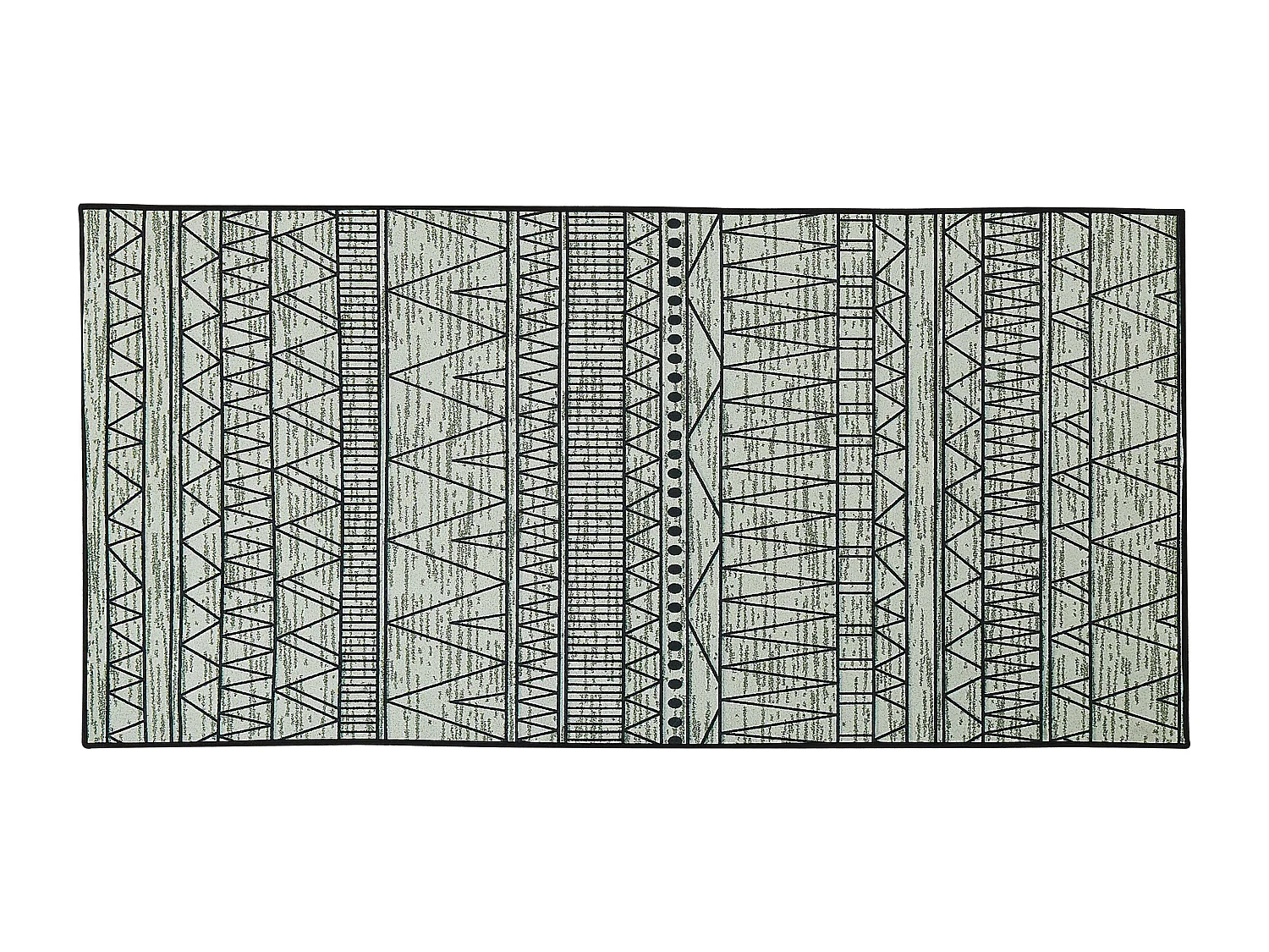 Vloerkleed polyester zwart/grijs 80 x 150 cm KEBAN