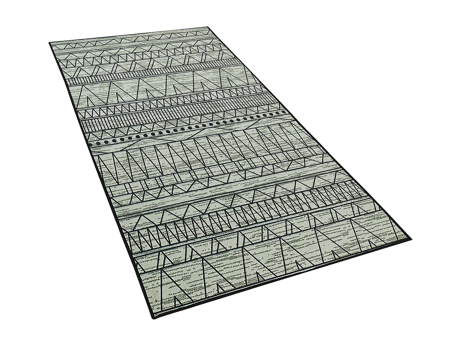 Vloerkleed polyester zwart/grijs 80 x 150 cm KEBAN