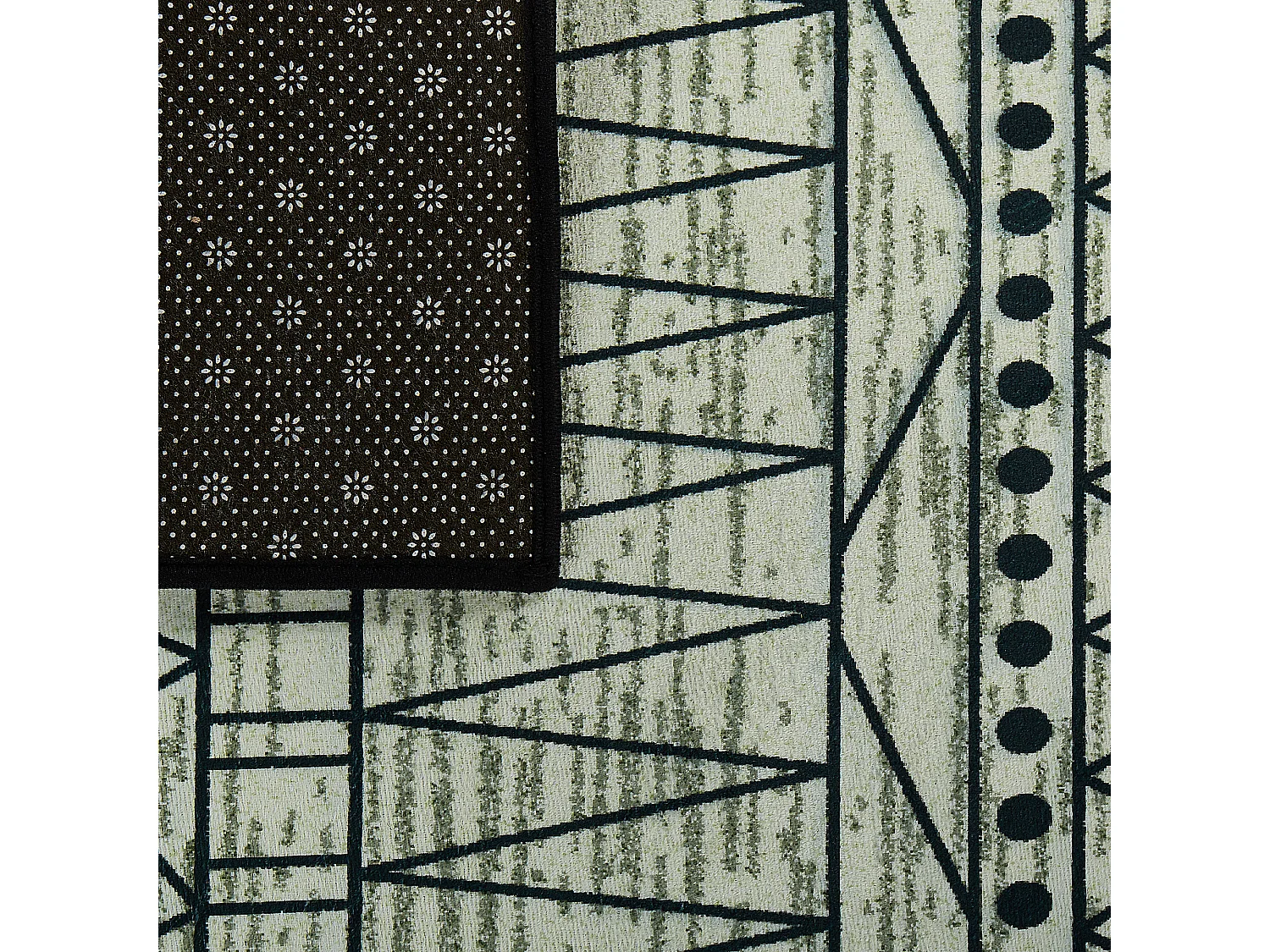 Vloerkleed polyester zwart/grijs 80 x 150 cm KEBAN