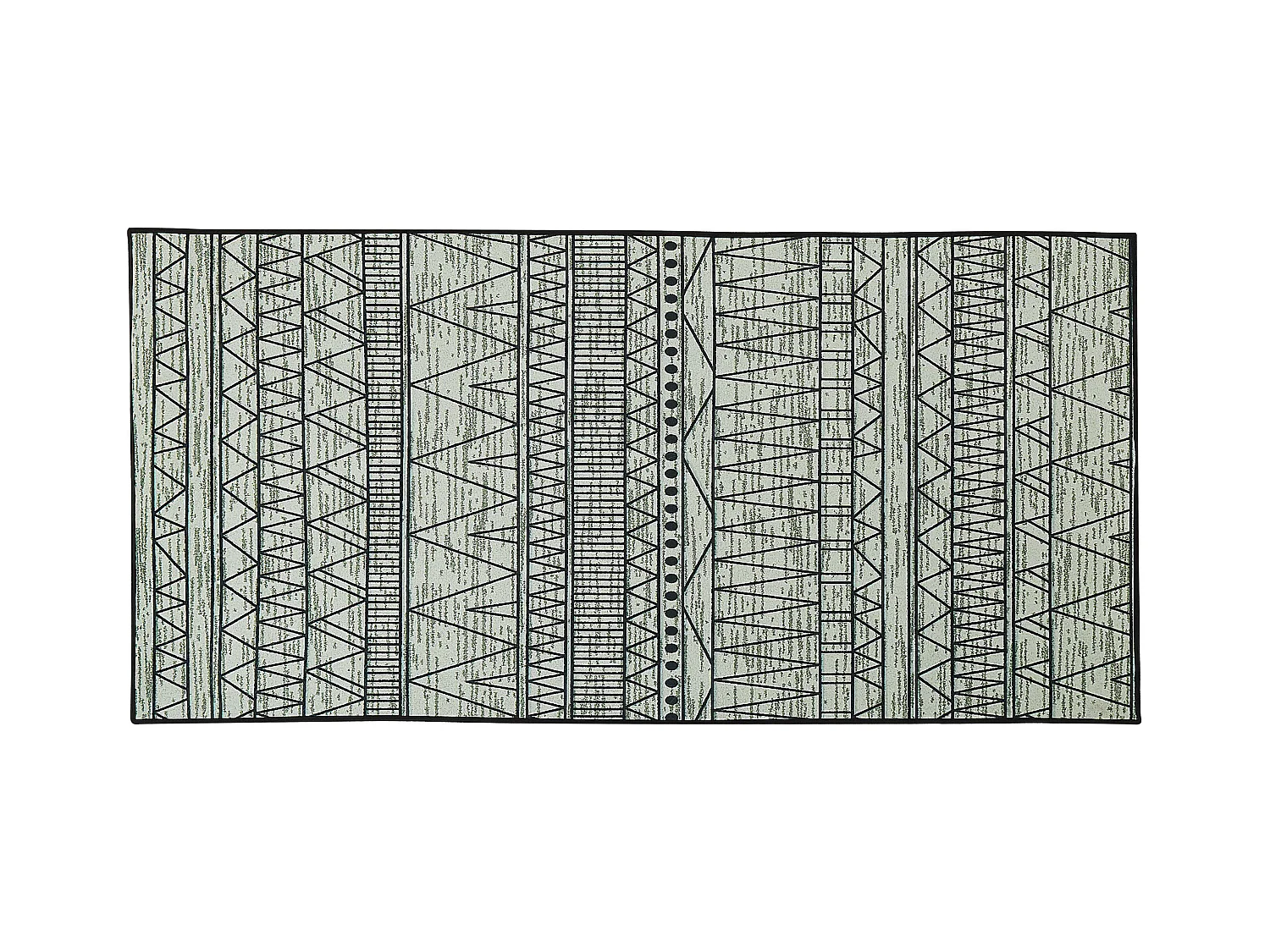 Moderner, gemusterter Teppich in Schwarz-Grau 80 x 150 cm Keban