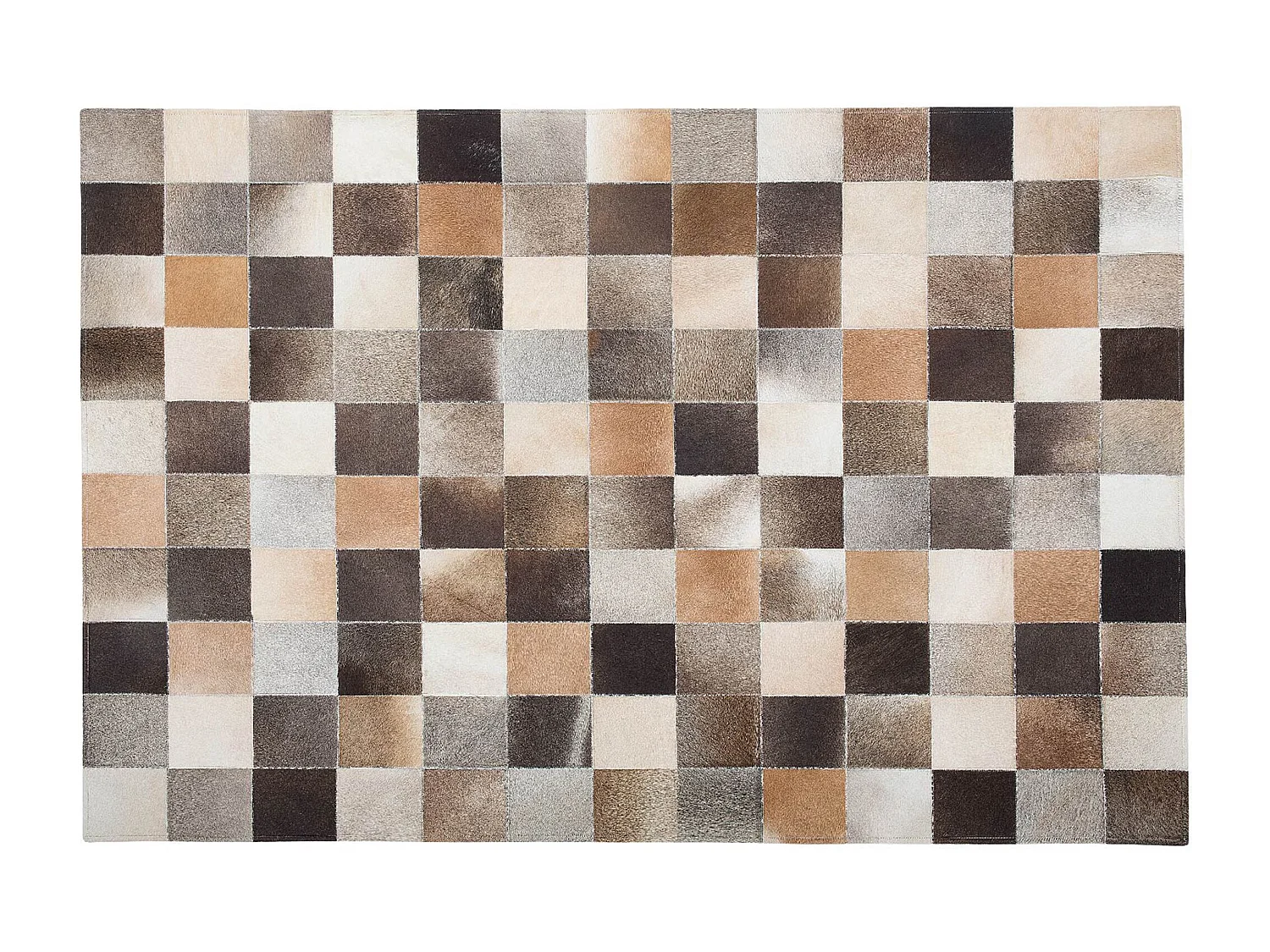 Teppich SOKE 200 x 300 cm Echtleder Braun