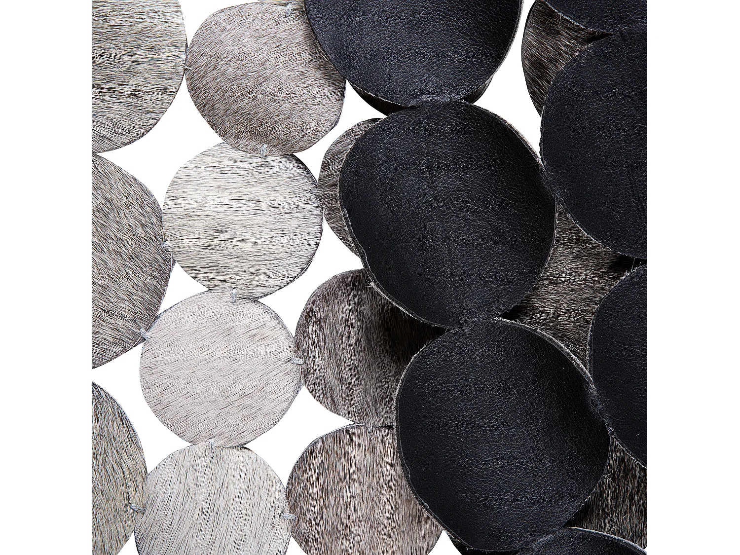 Alfombra HILVAN ø 140 cm Piel Gris