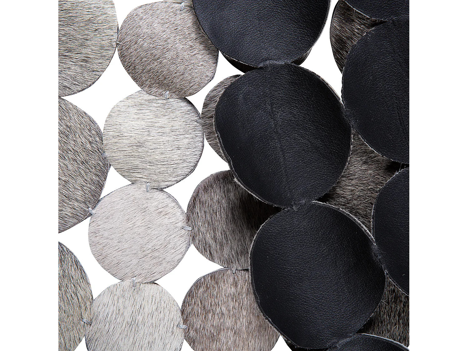 Tappeto HILVAN ø 140 cm Pelle naturale Grigio