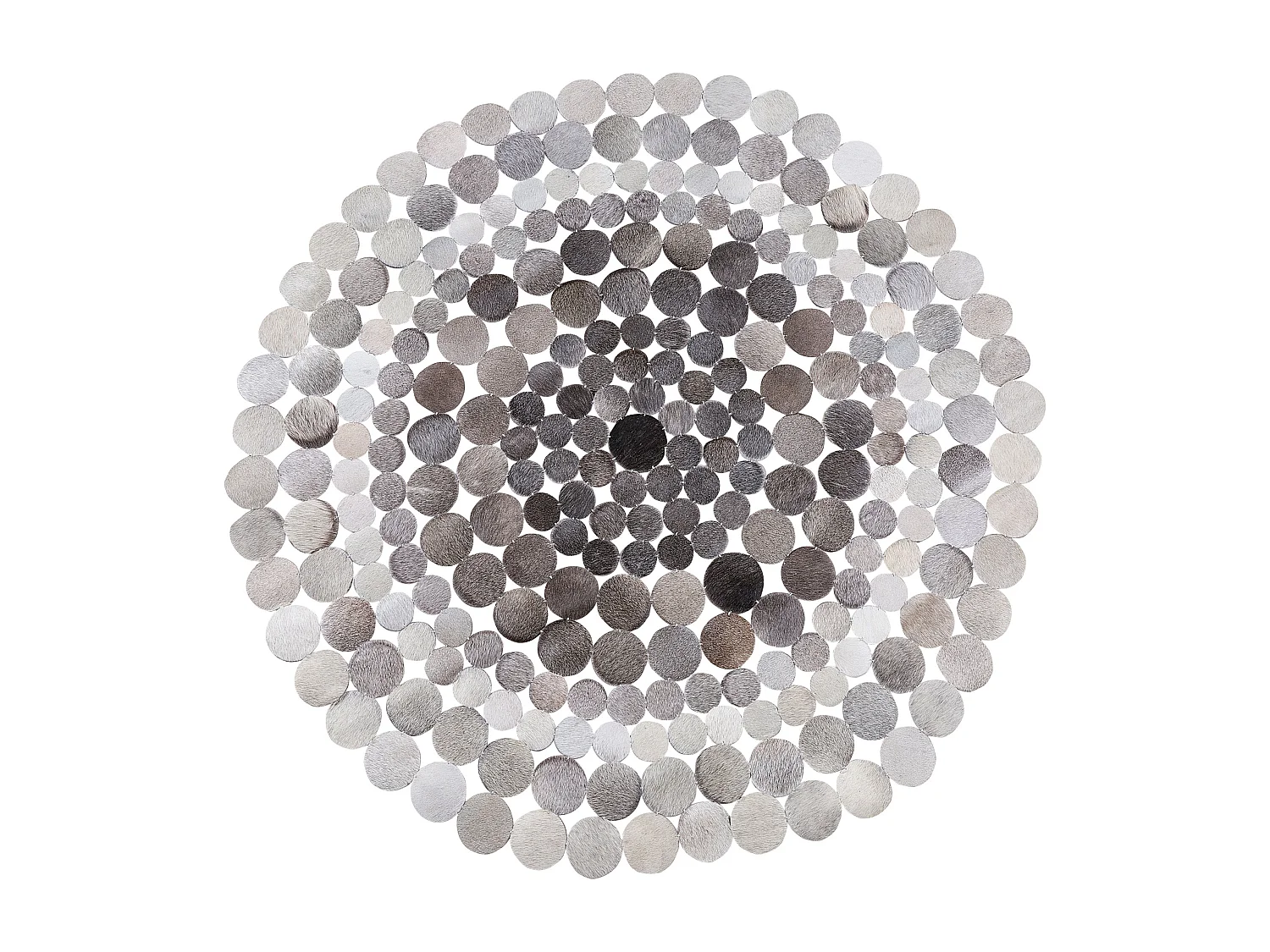 Tapis HILVAN Gris ø 140 cm Cuir