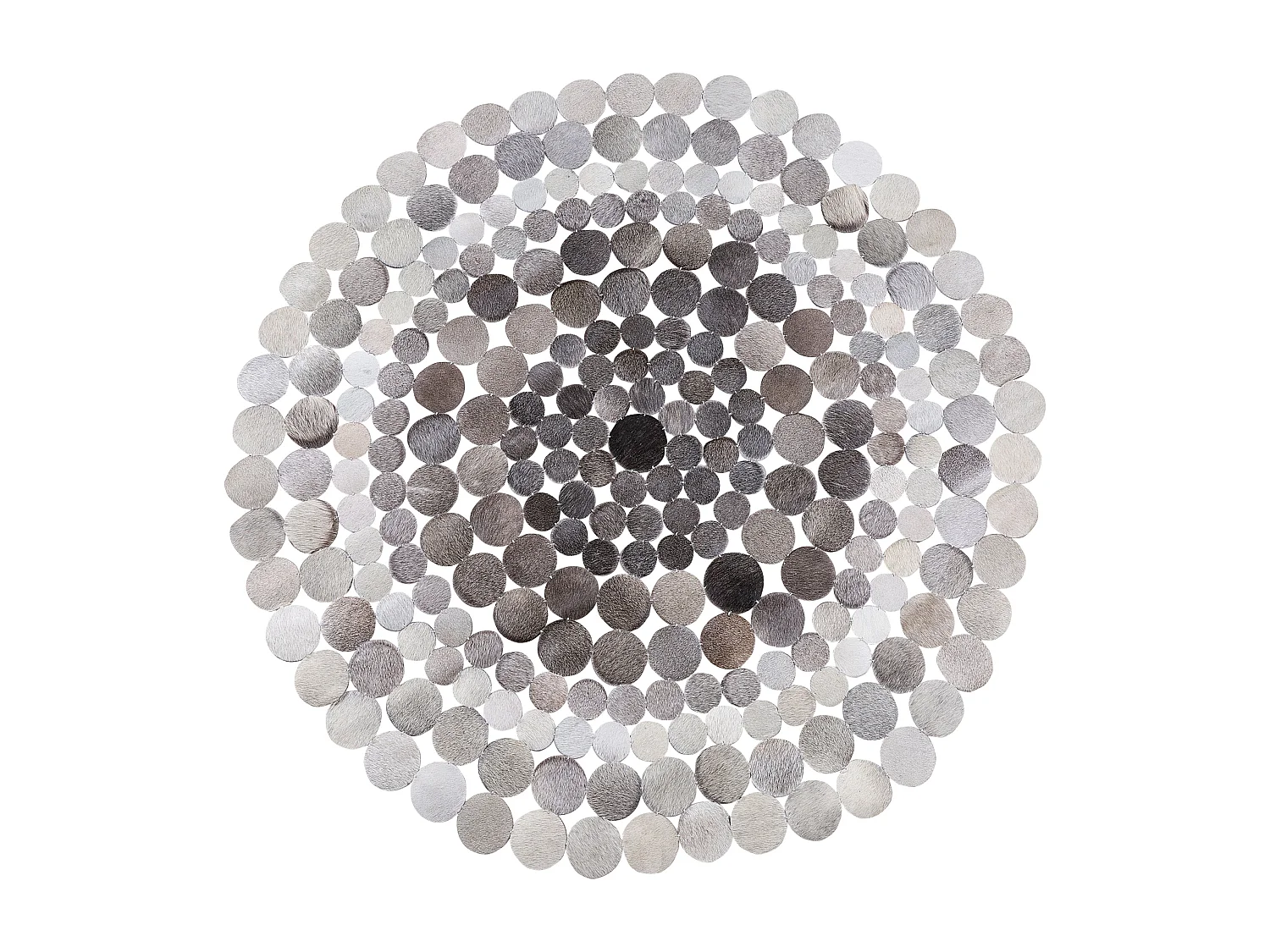 Tapis HILVAN Gris ø 140 cm Cuir