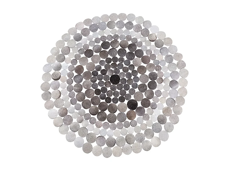Tappeto HILVAN ø 140 cm Pelle naturale Grigio