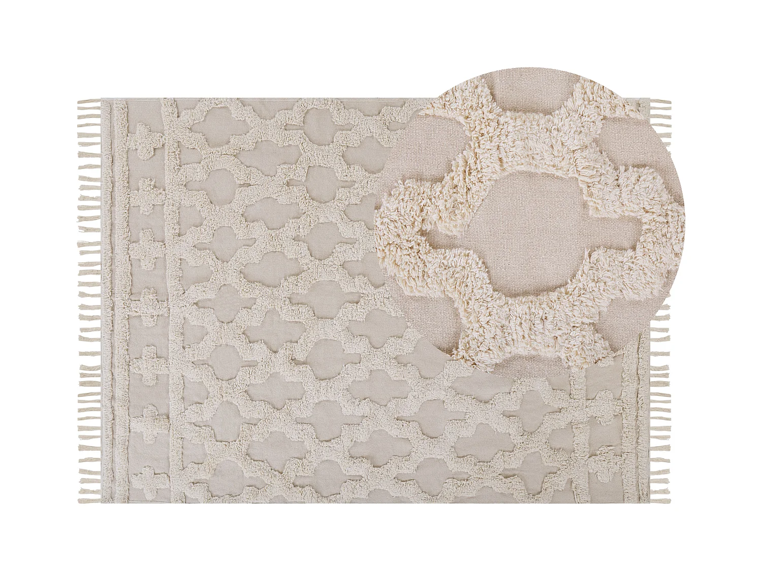 Tapis SULUOVA Beige 140 x 200 cm Coton