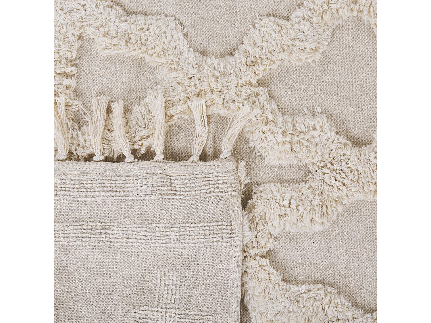 Tapis SULUOVA Beige 140 x 200 cm Coton