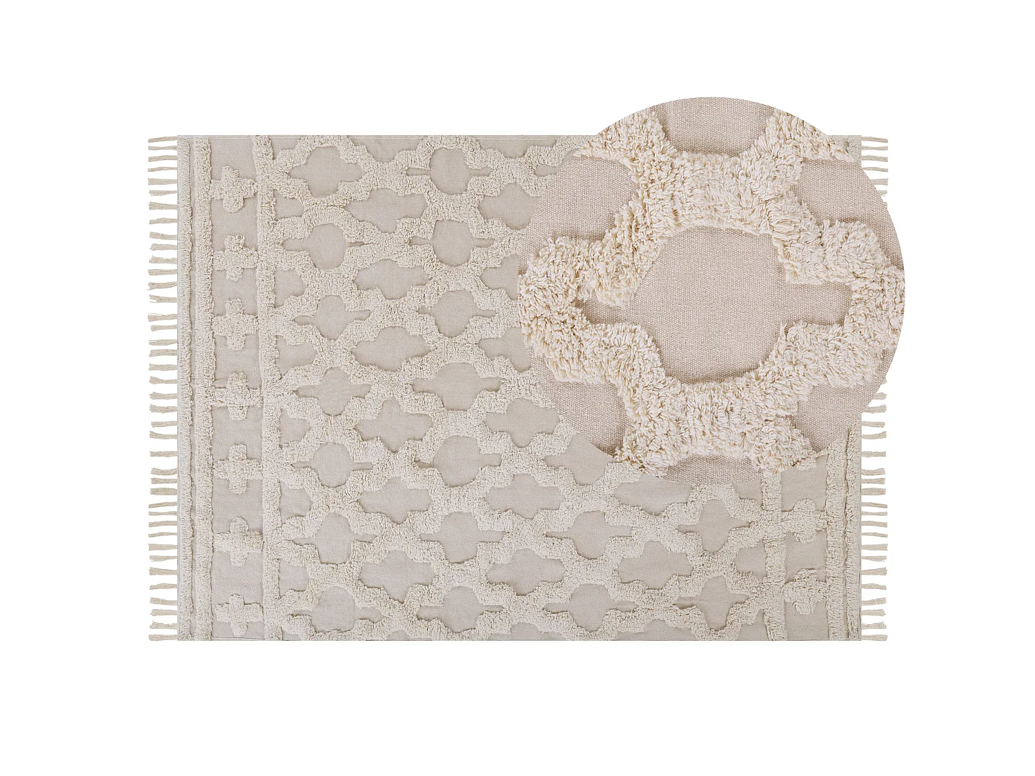 Tapis en coton Beige 140 x 200 cm SULUOVA