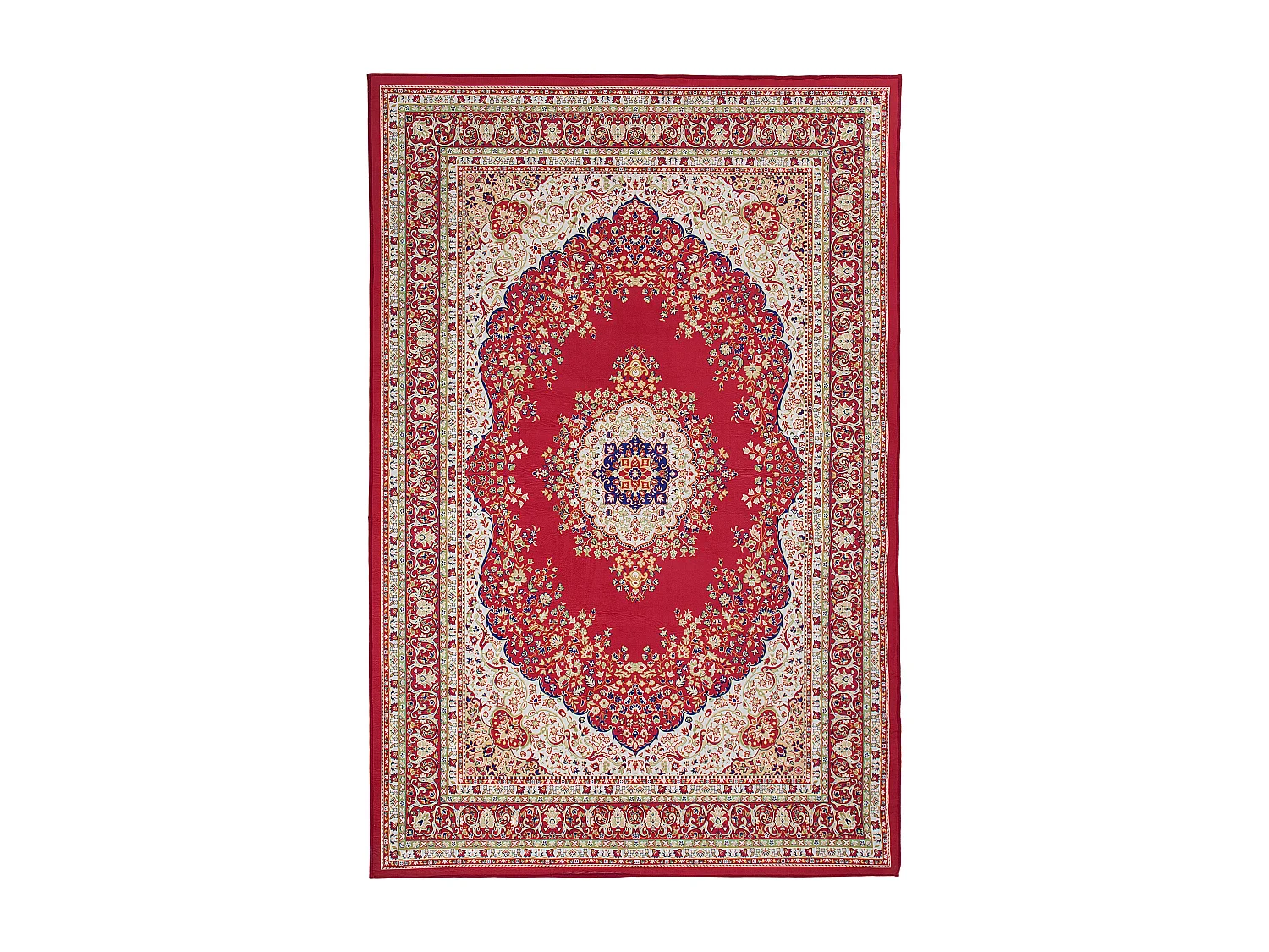 Vloerkleed polyester rood 140 x 200 cm KARAMAN