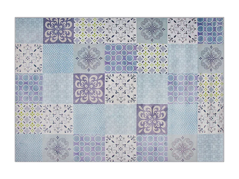 Tappeto patchwork mosaico multicolore 160 x 230 cm INKAYA