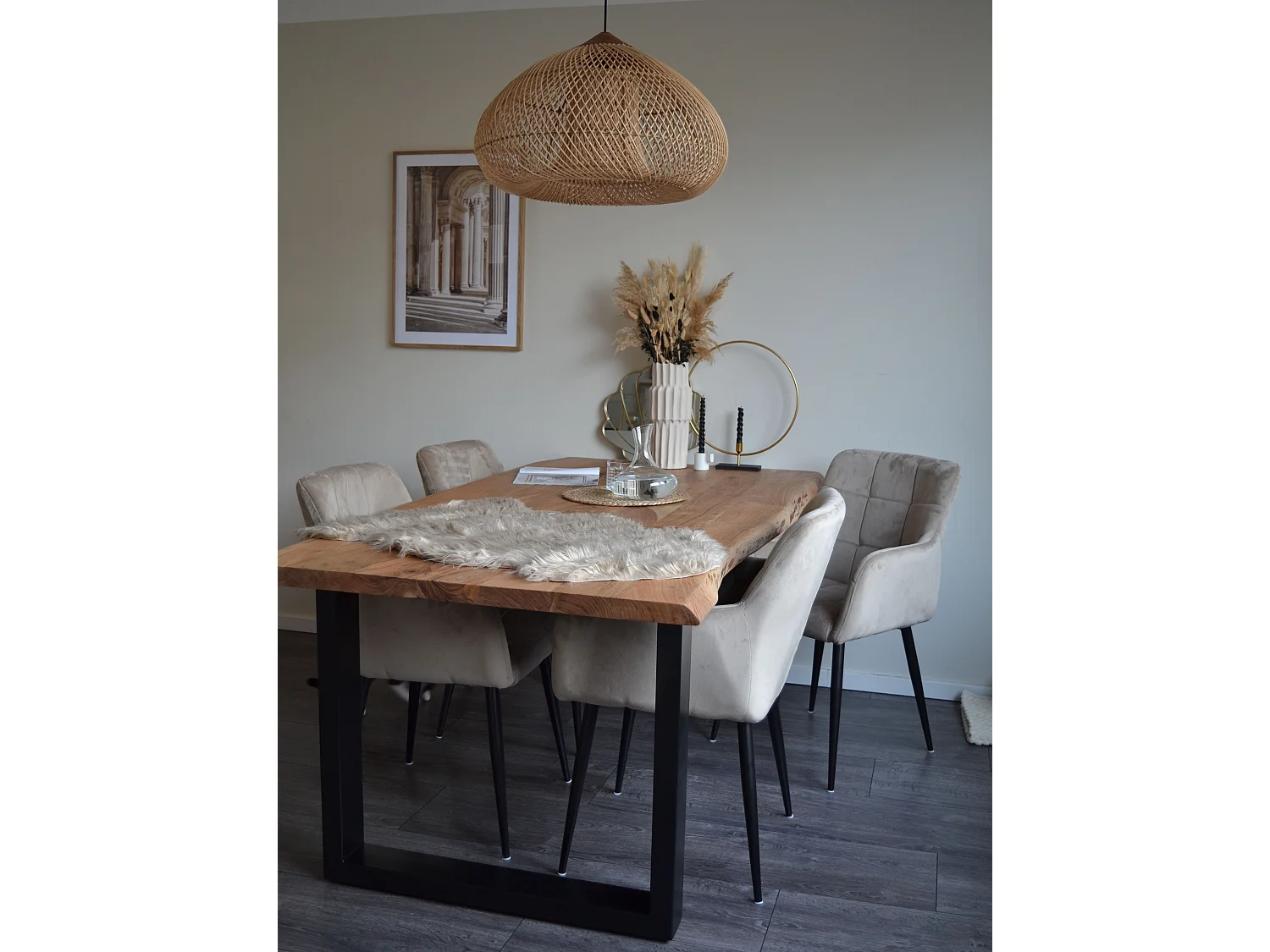 Kunstfell-Teppich Schaf beige 88 cm MUNGO