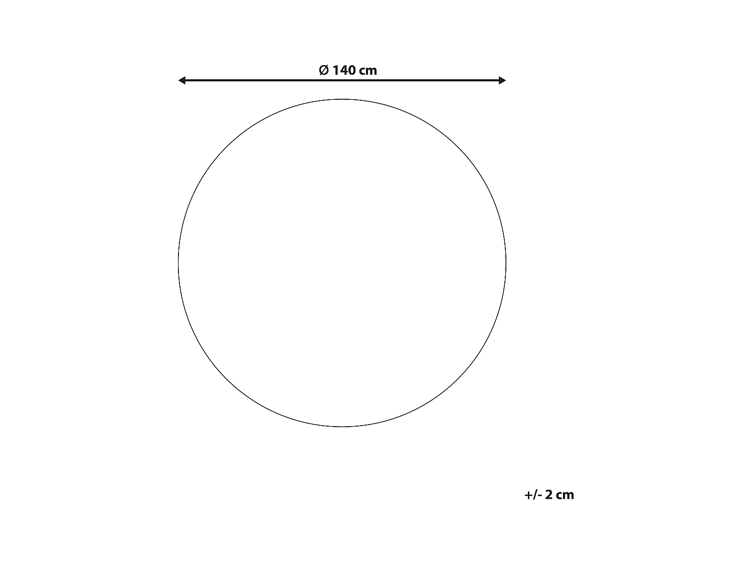 Vloerkleed polyester lichtblauw ⌀ 140 cm DEMRE