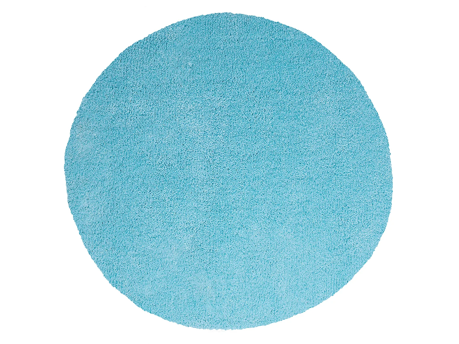 Tapis rond en tissu bleu clair DEMRE