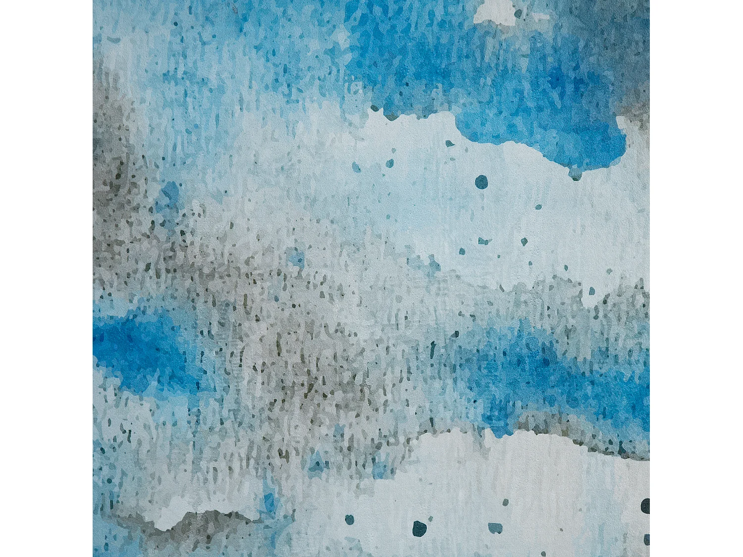 Vloerkleed polyester blauw/grijs 80 x 150 cm BOZAT