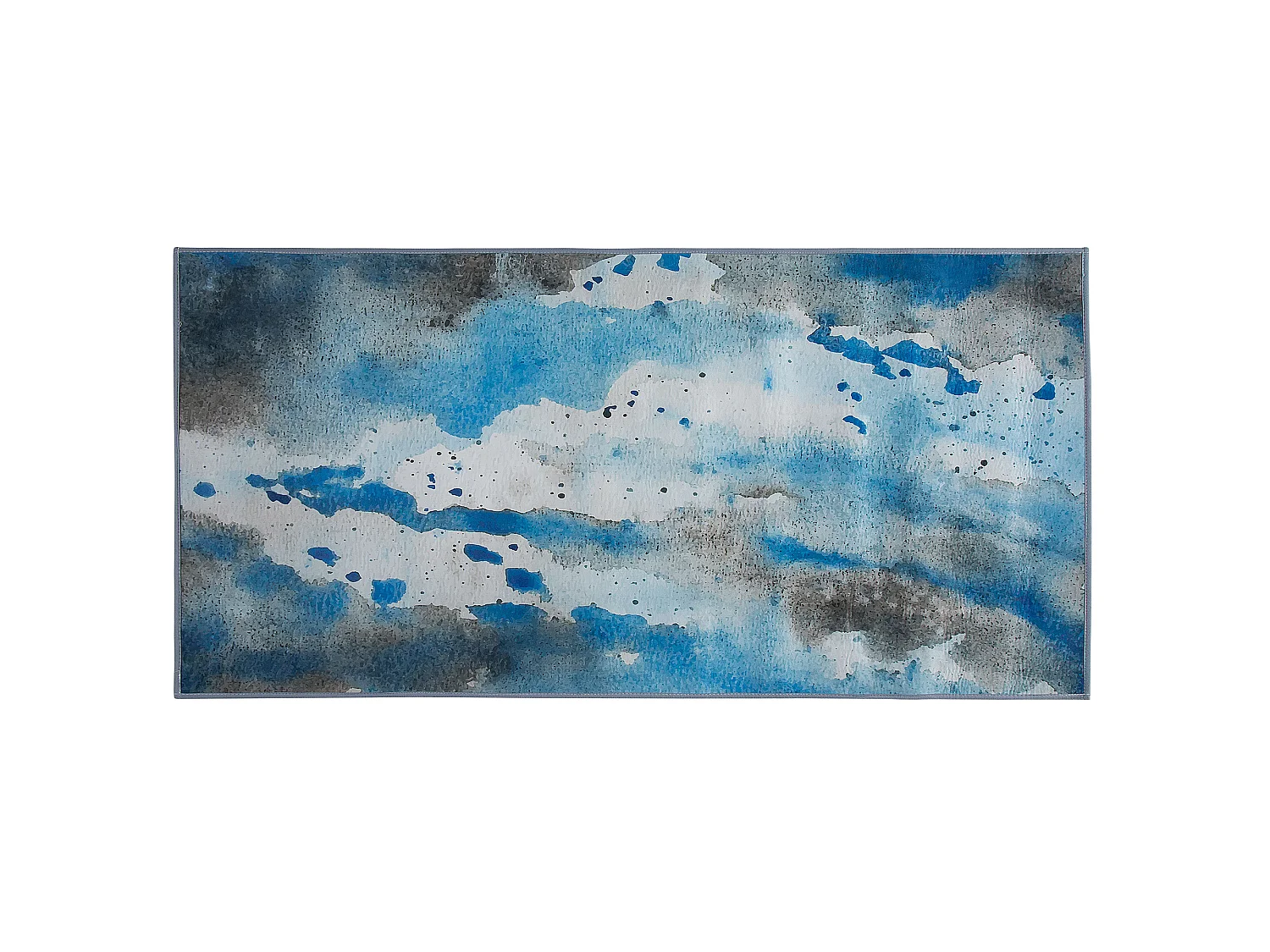 Tapete azul e cinzento 80 x 150 cm BOZAT