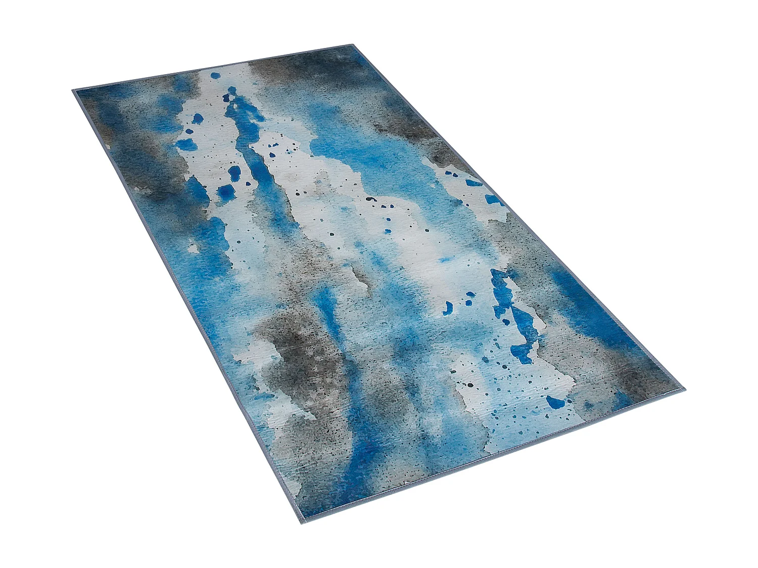 Tapete azul e cinzento 80 x 150 cm BOZAT