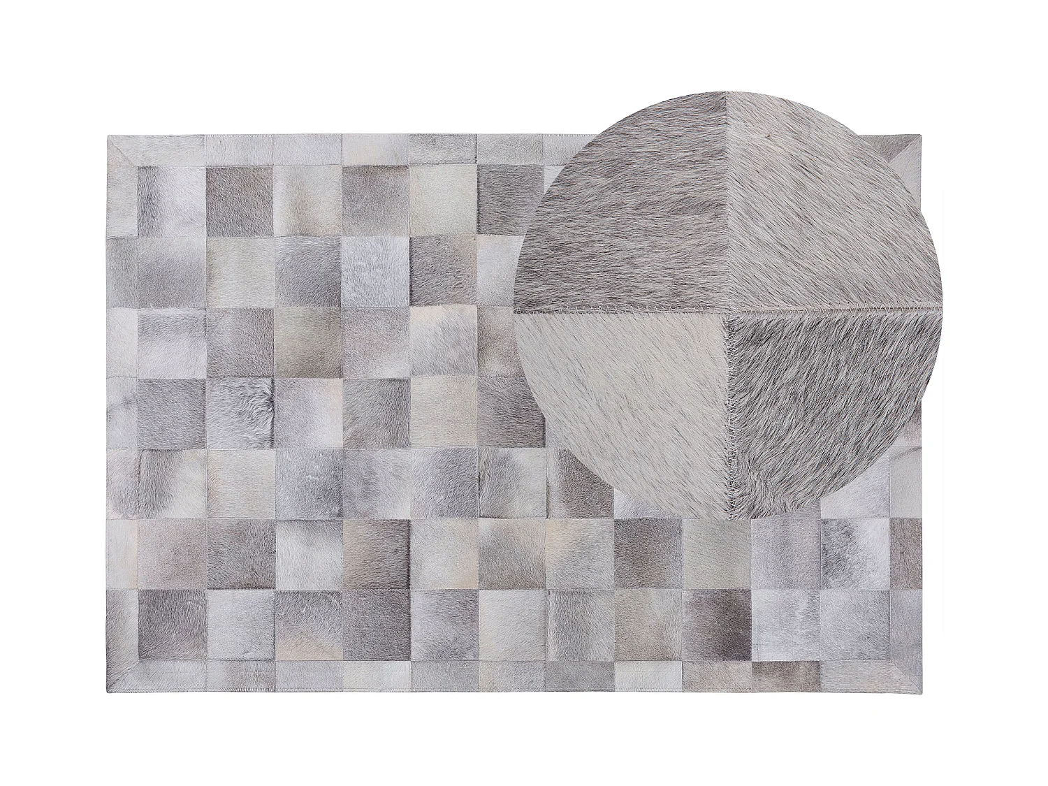 Tapis ALACAM Gris 140 x 200 cm Cuir
