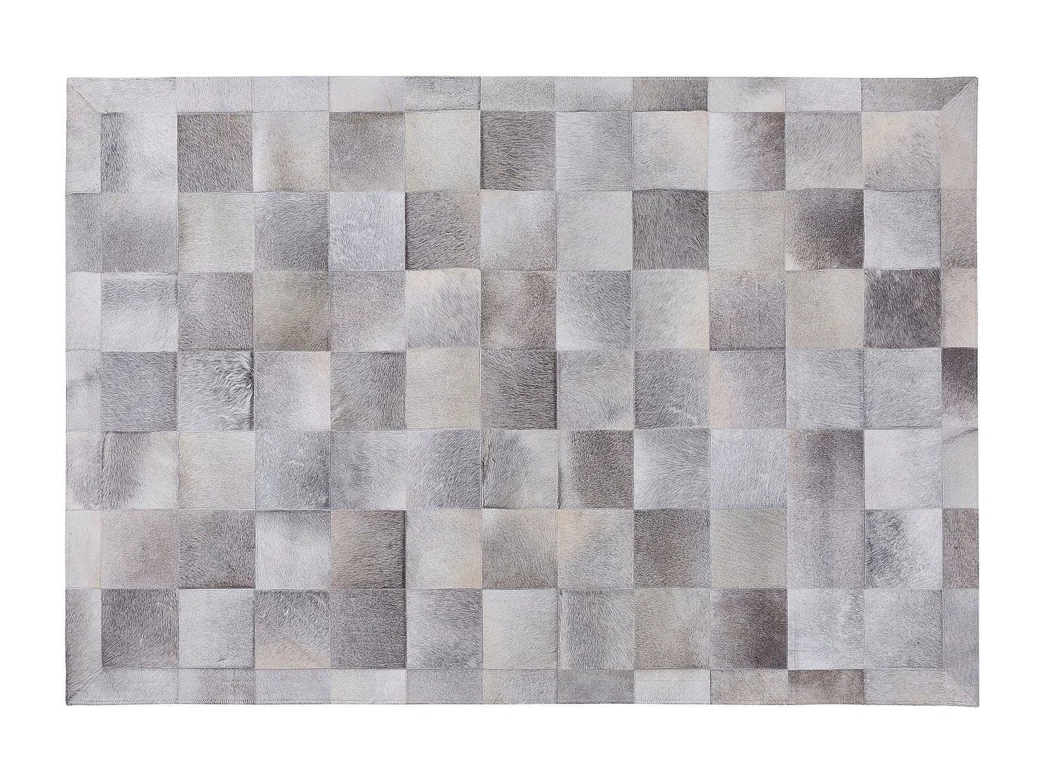 Tappeto in pelle grigia 140 x 200 cm ALACAM